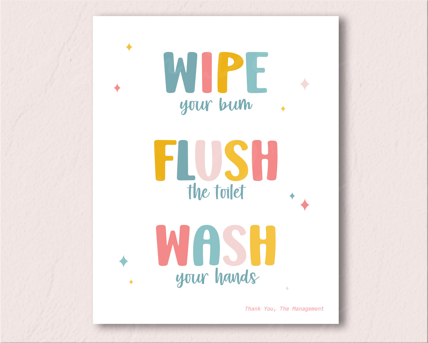 Wipe Flush Wash