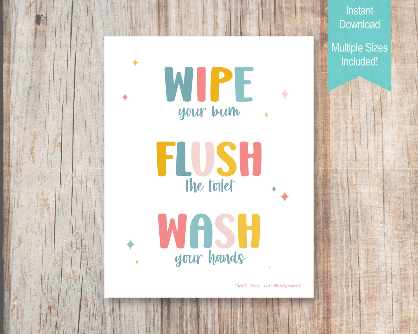 Wipe Flush Wash