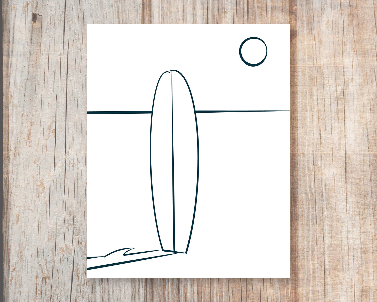 Minimalist Surfboard Wall Art Printable, Surfer Print, Beach House Decor, Coastal Wall Art, Summertime Decor, Surfer Gift