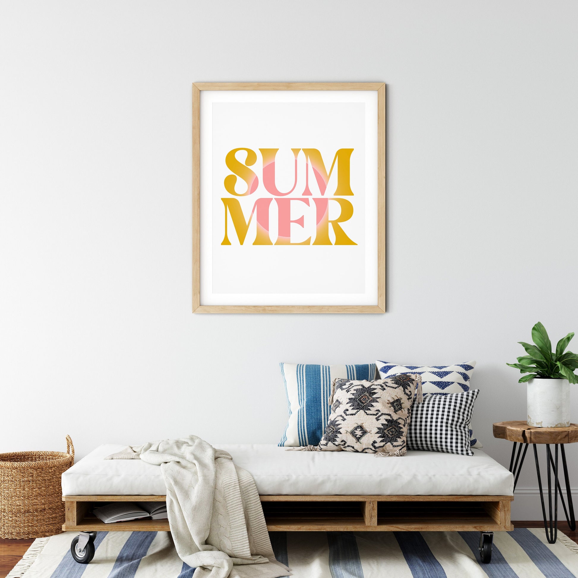 Summer Art Print, Printable Wall Art, Beach House Decor, Surfer Gift, Coastal Wall Art, Summer Gift, Sunset Art